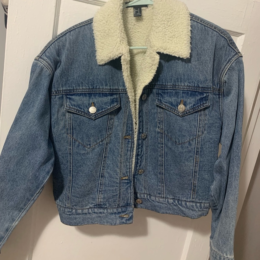 Womens Fleece Jean Jacket